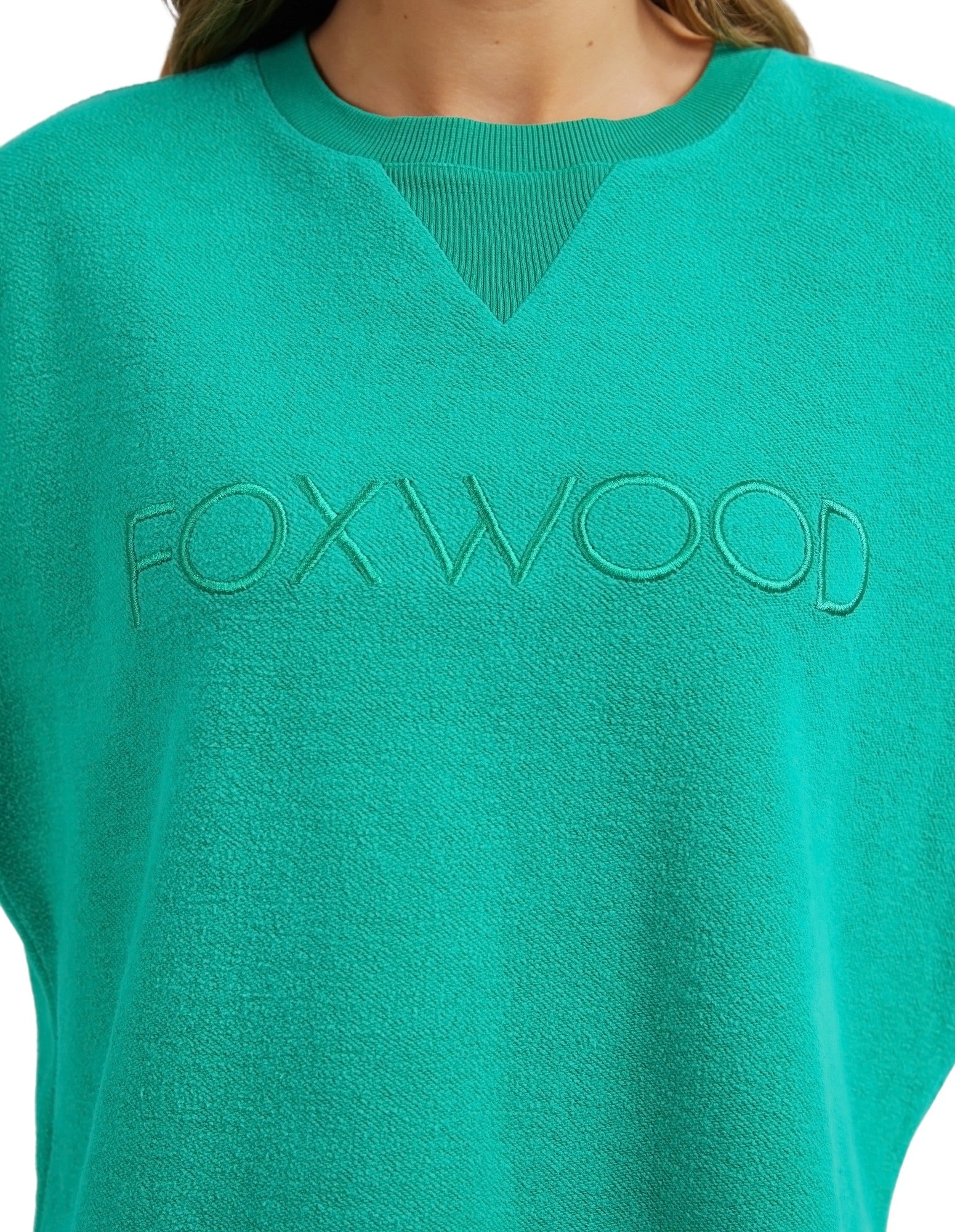 Foxwood Cozy Simplified Crew - Bright Green