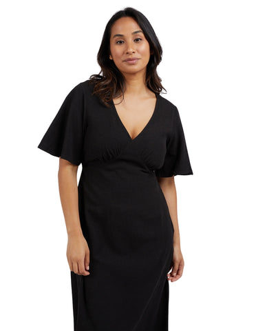 Foxwood - Bronte Linen Dress - Black