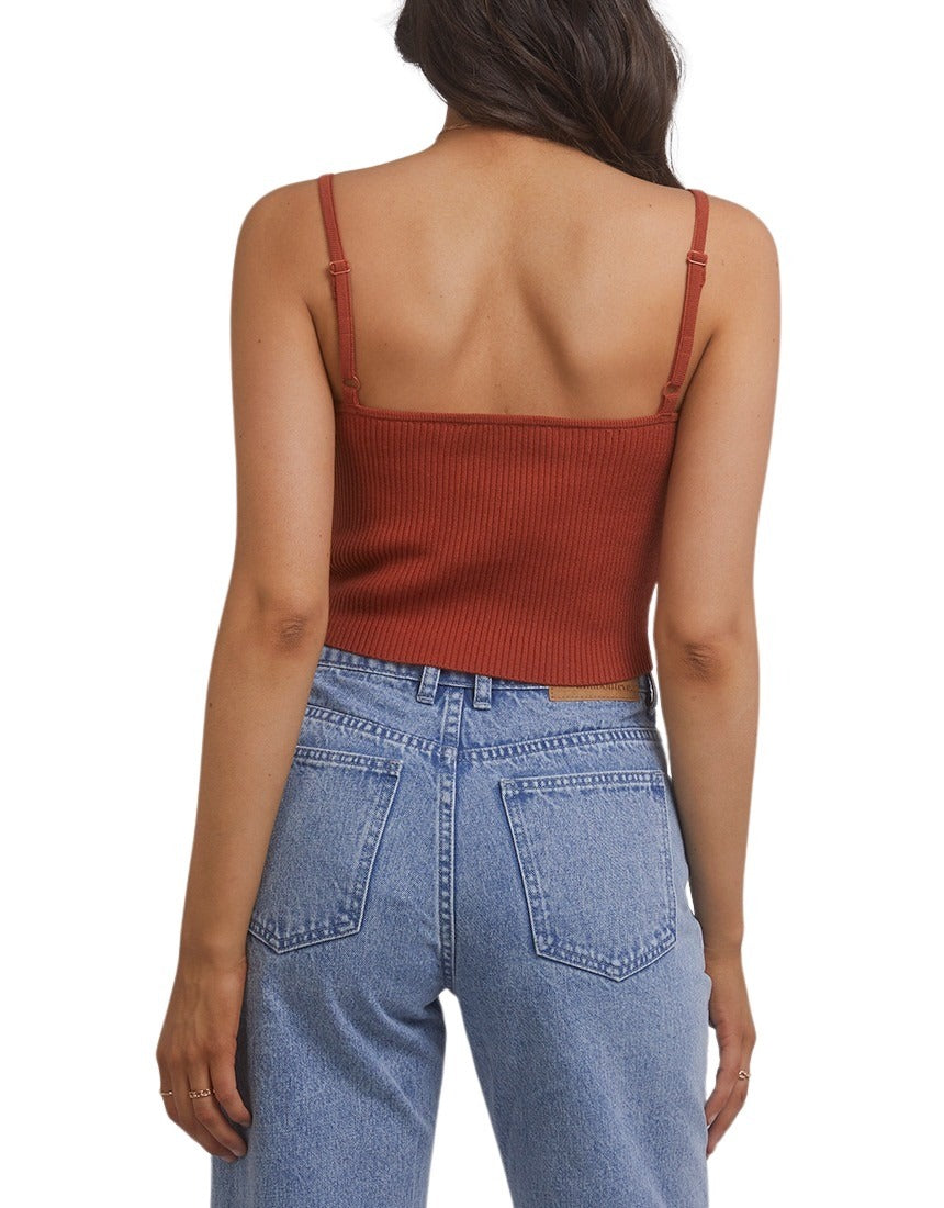 All About Eve - Greta Knit Top - Rust - Last One Size 8!