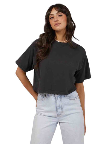 All About Eve - Crop Tee - Black - Last One Size 12!