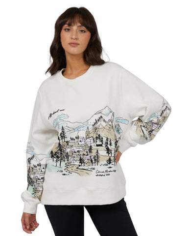 All About Eve - AAE Active Apres Ski Oversized Crew - Vintage White