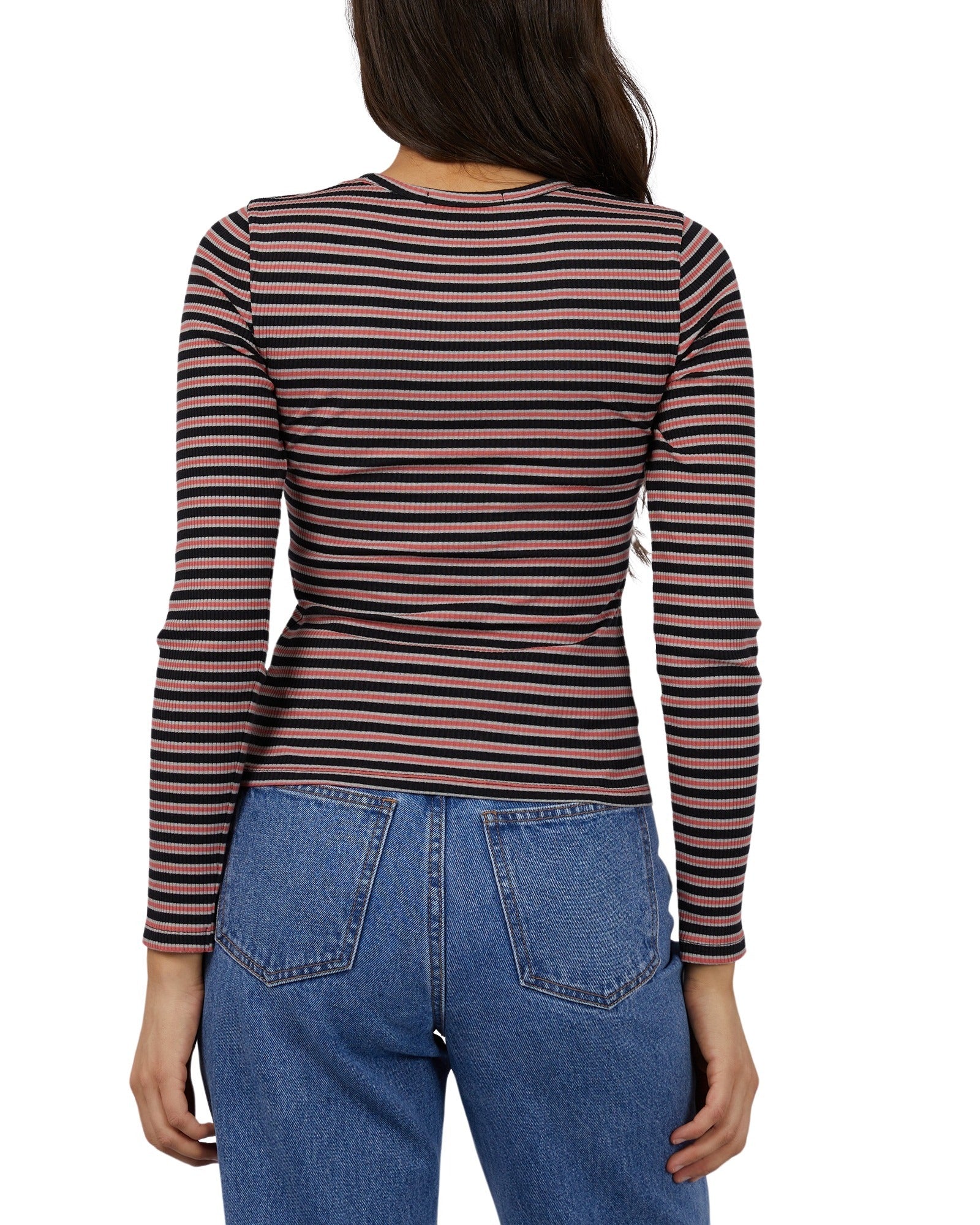 All About Eve - Eve Rib Stripe Long Sleeve - Black