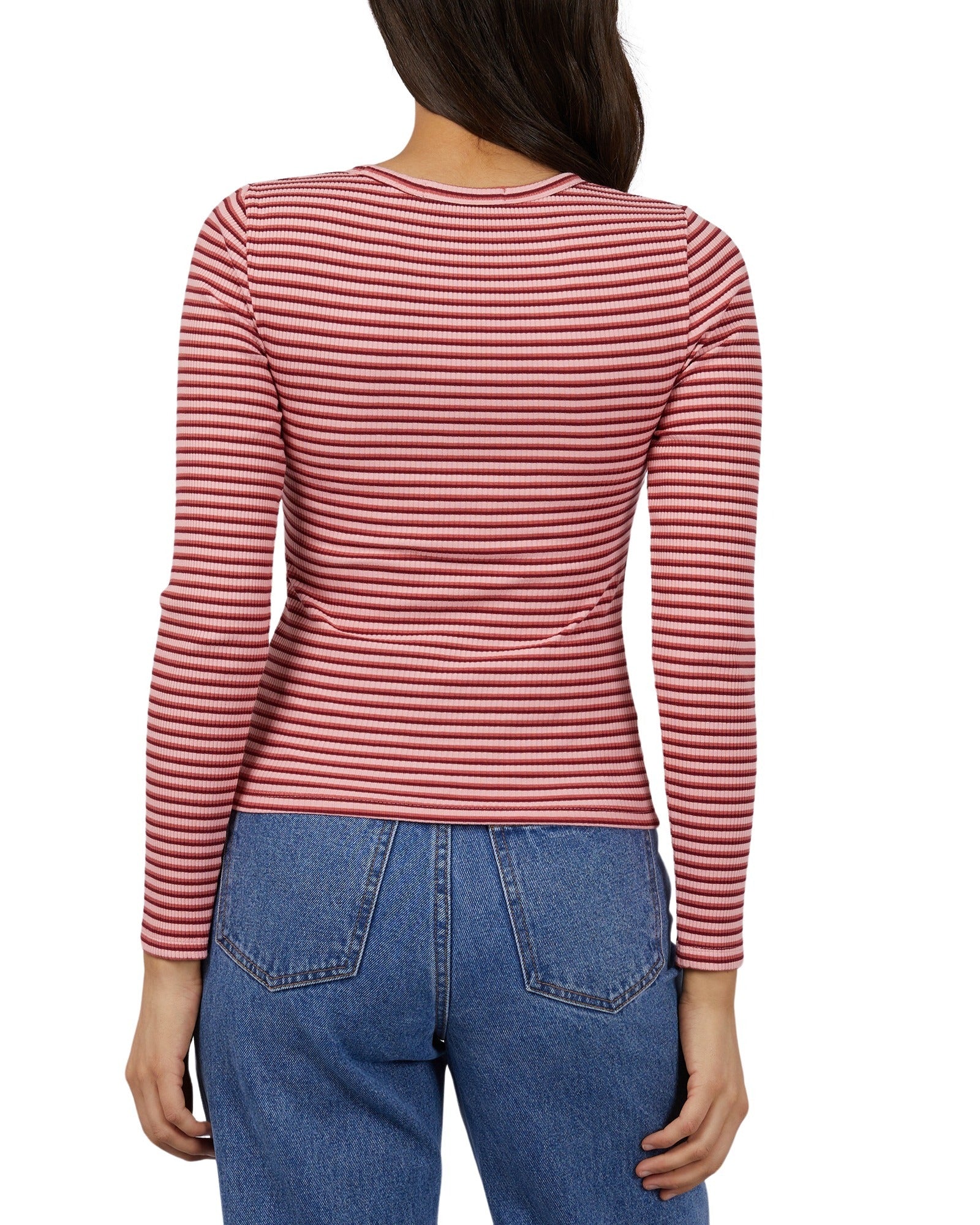 All About Eve - Eve Rib Stripe Long Sleeve - Pink
