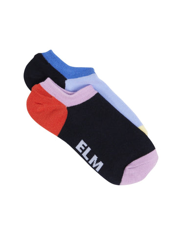 Elm - No Show Sock 2 PK - Block Out