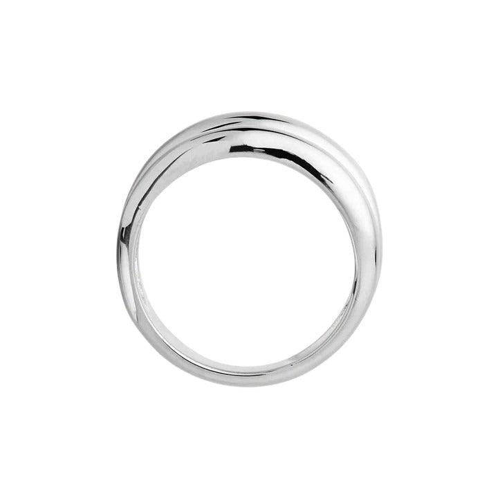 Najo R6962 Dune Double-Band Silver Ring