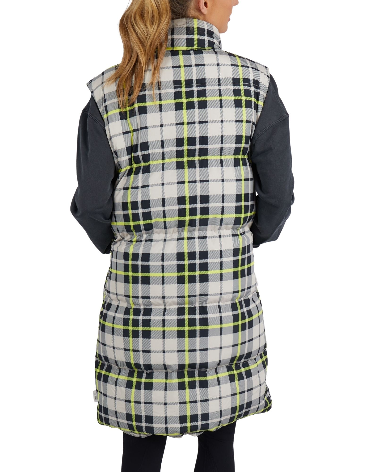 Foxwood - LeisureFit Check It Long Line Vest - Black Check - Last One Size 8!