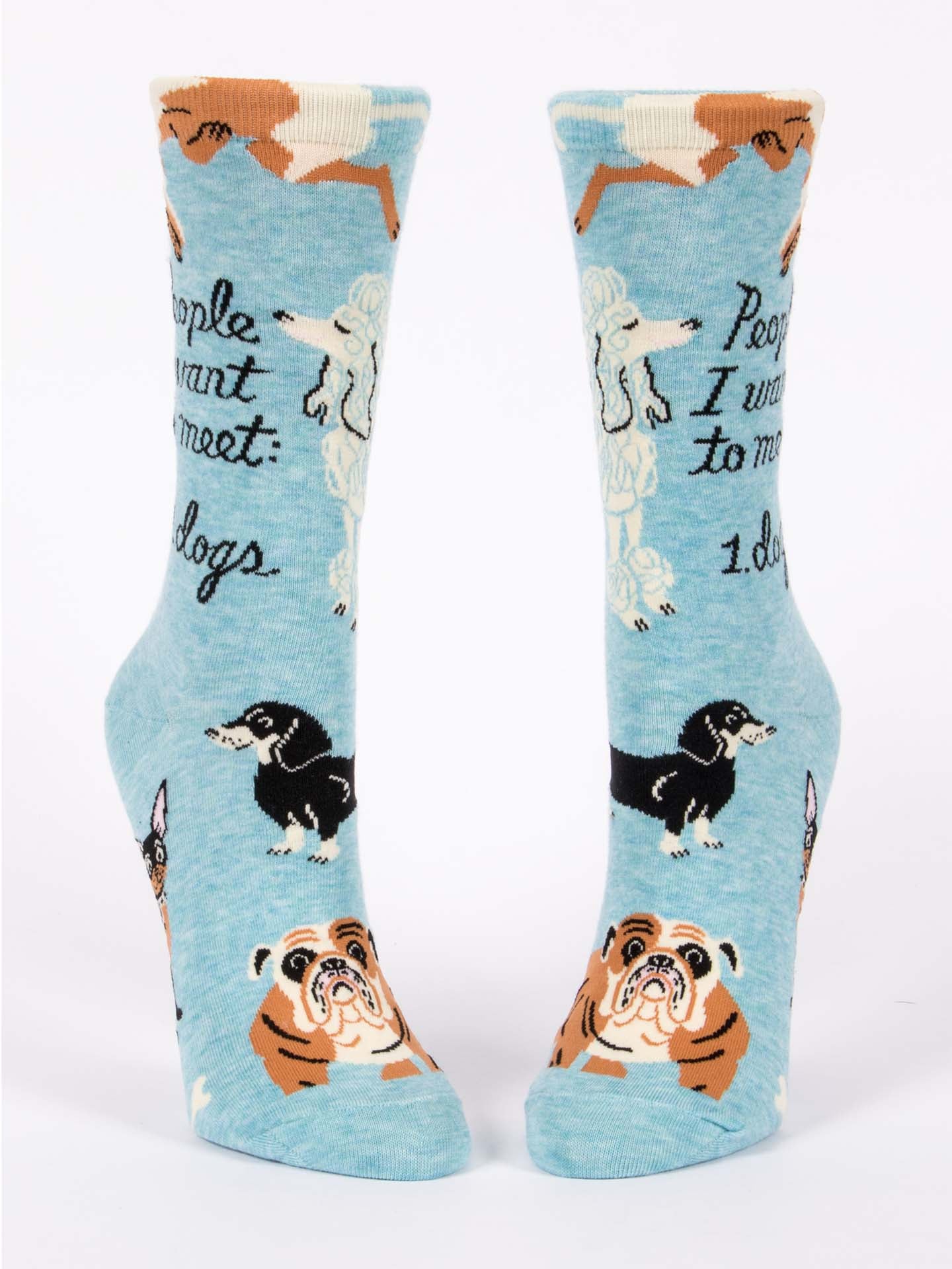 Blue Q - Crew Socks - People I Want to Meet: Dogs