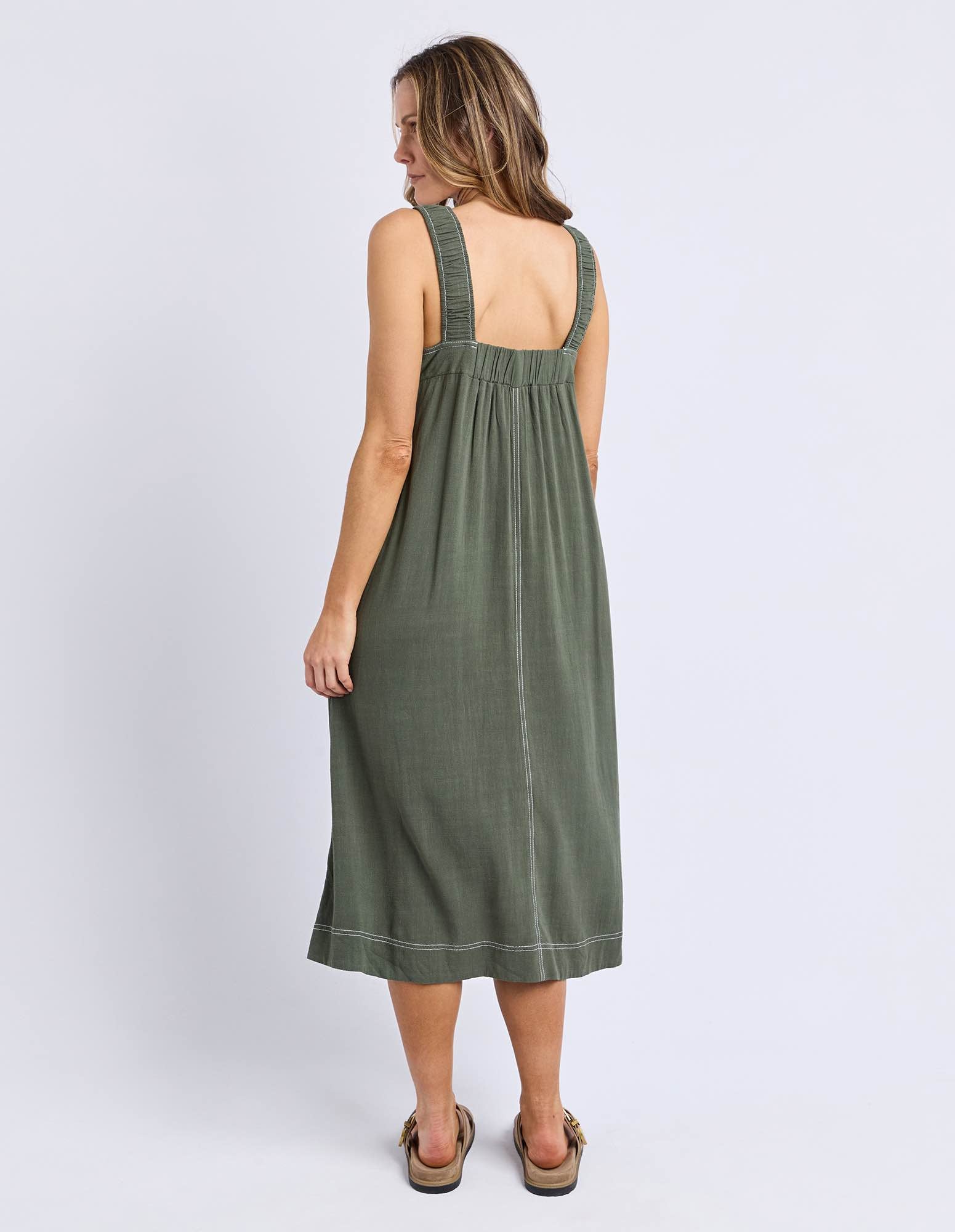 Foxwood Sage Dress - Khaki