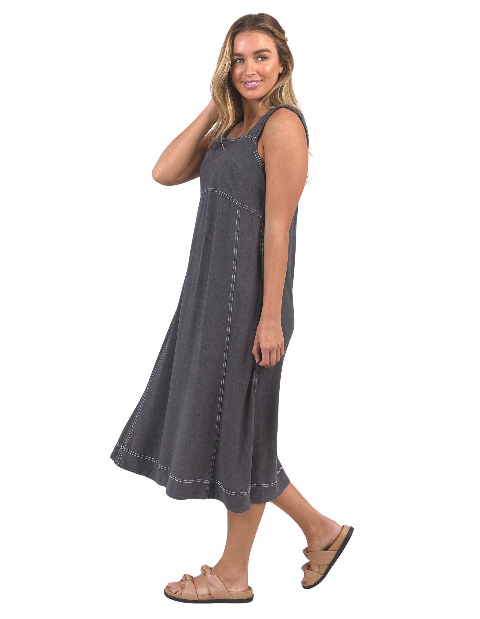 Foxwood Sage Dress - Charcoal