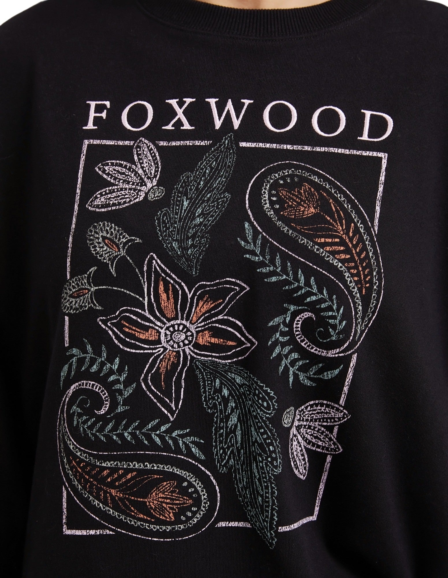 Foxwood Paisley Crew - Black
