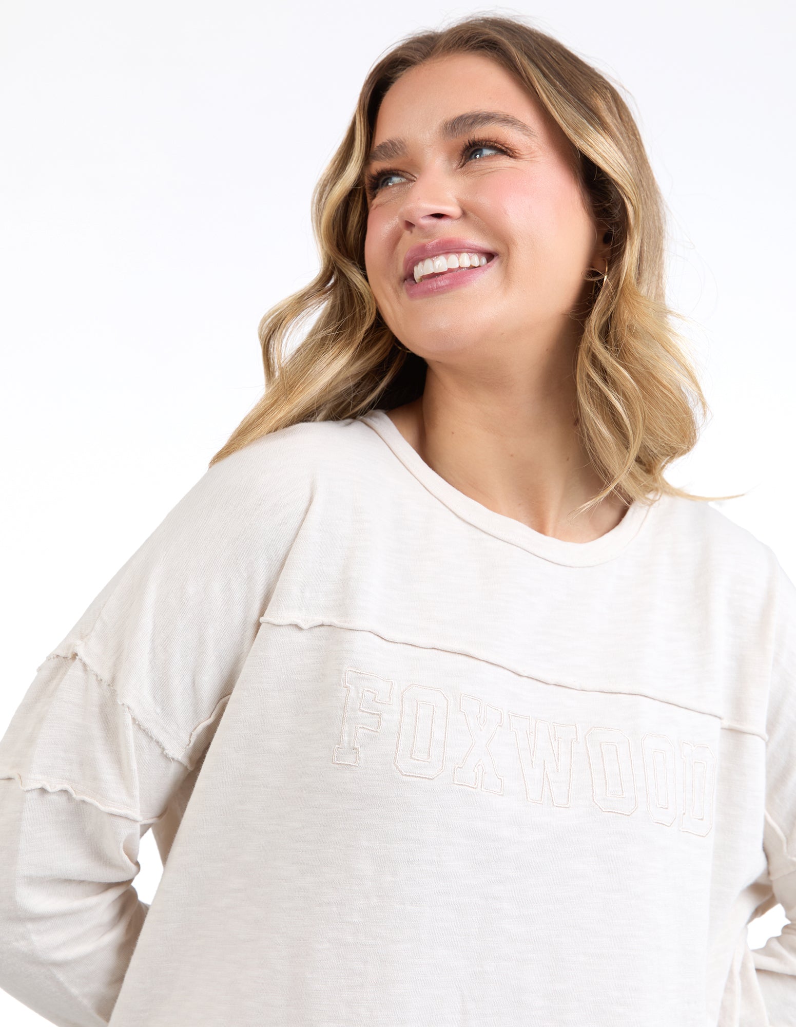 Foxwood - Throw On Long Sleeve Tee - Bone