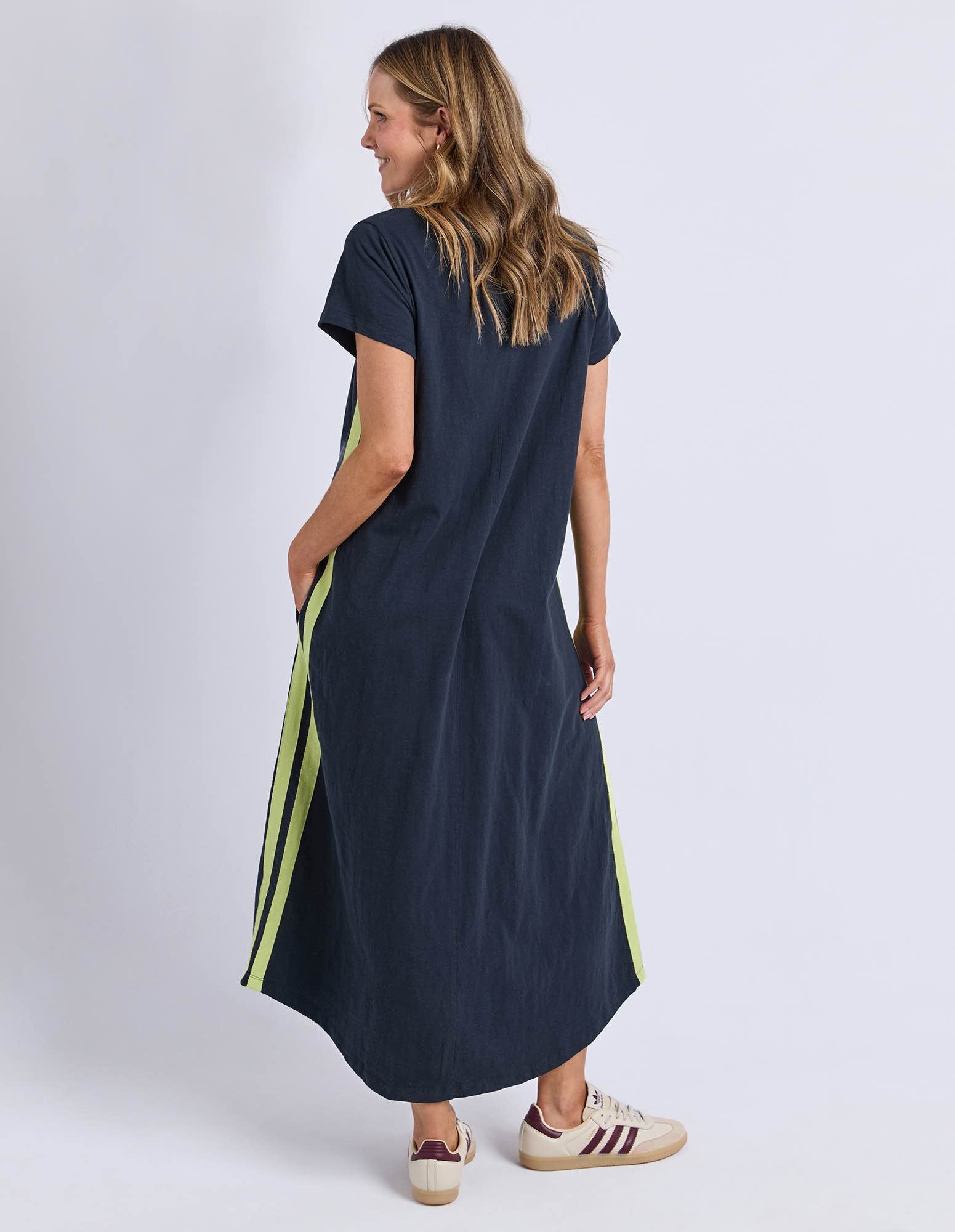 Foxwood Recovery Dress - Navy & Neon Lemon
