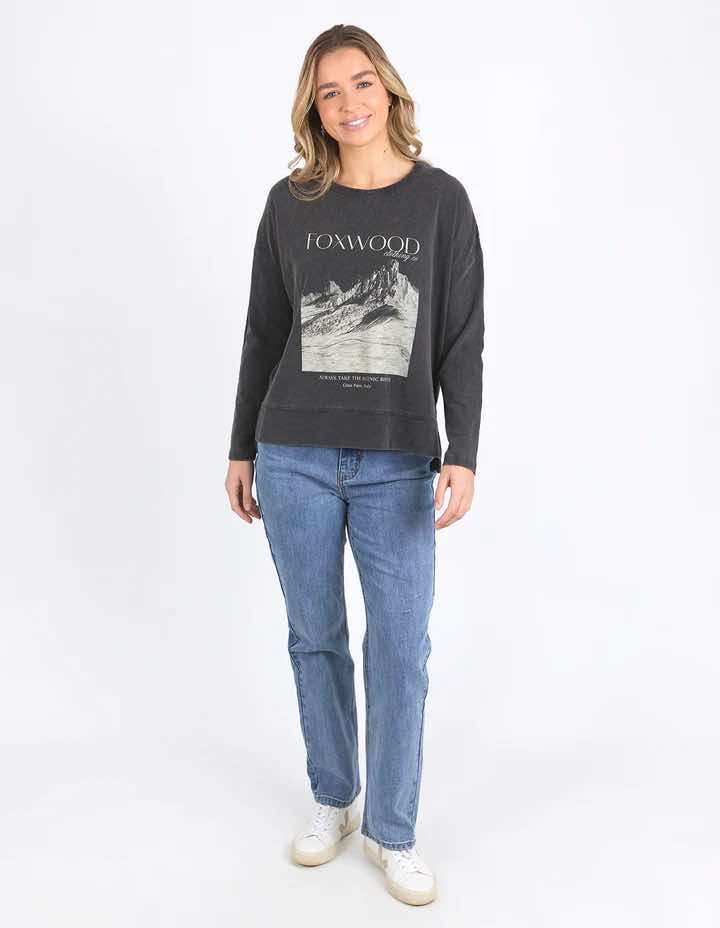 Foxwood - Scenic Route Long Sleeve - Washed Black