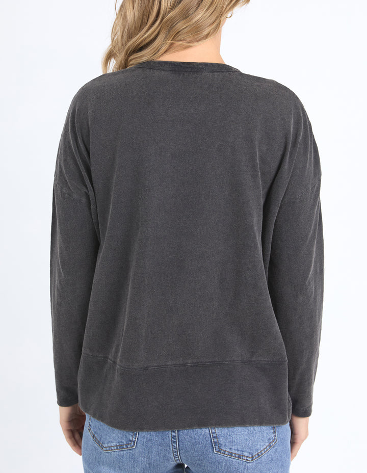 Foxwood - Scenic Route Long Sleeve - Washed Black