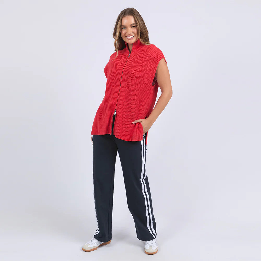 Foxwood - Layla Zip Knit Vest - Red - Last Ones Size 8 & 12!