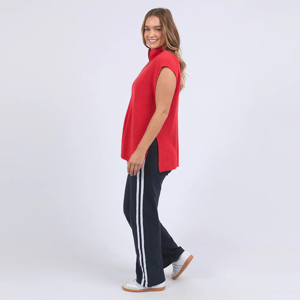 Foxwood - Layla Zip Knit Vest - Red - Last Ones Size 8 & 12!