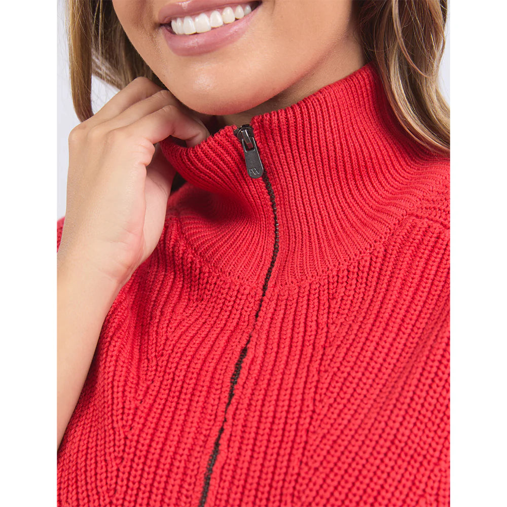 Foxwood - Layla Zip Knit Vest - Red - Last Ones Size 8 & 12!