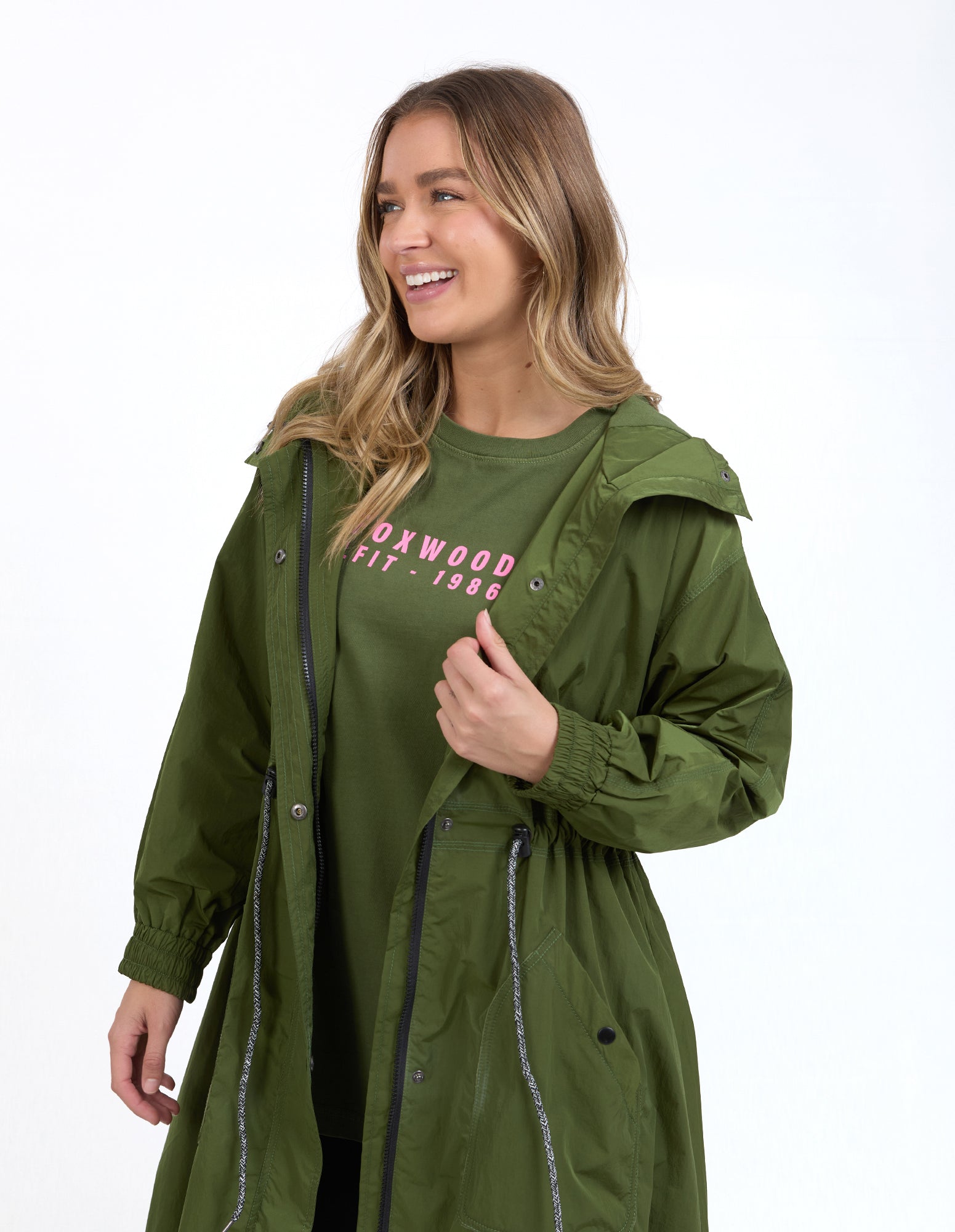 Foxwood - Longline Spray Jacket - Olive