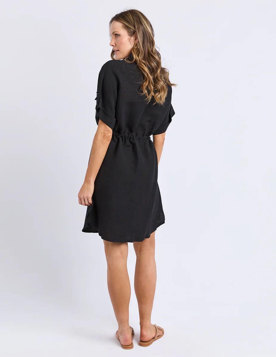 Foxwood Willow Shirt Dress - Black