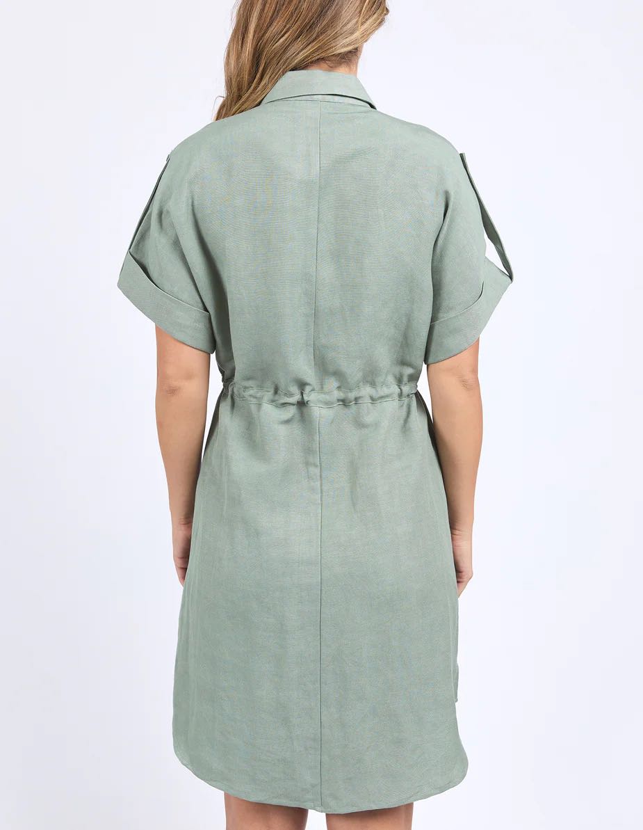 Foxwood Willow Shirt Dress - Sage