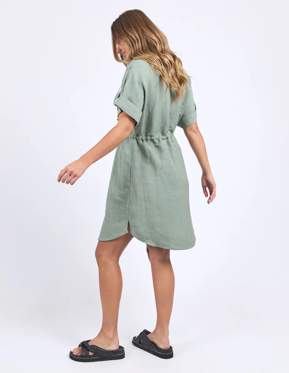 Foxwood Willow Shirt Dress - Sage