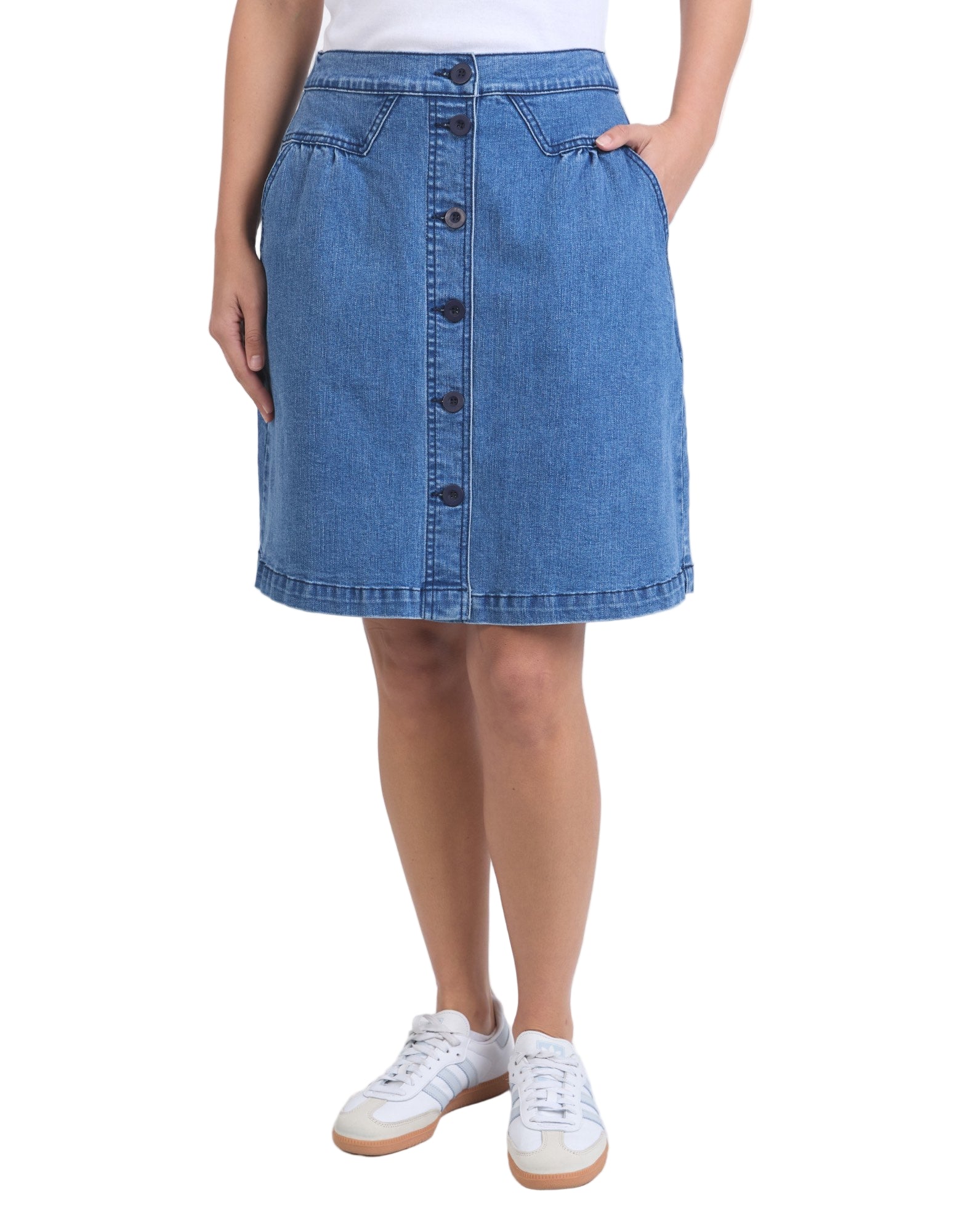 Foxwood Amanda Skirt - Light Blue Denim – Portal 108