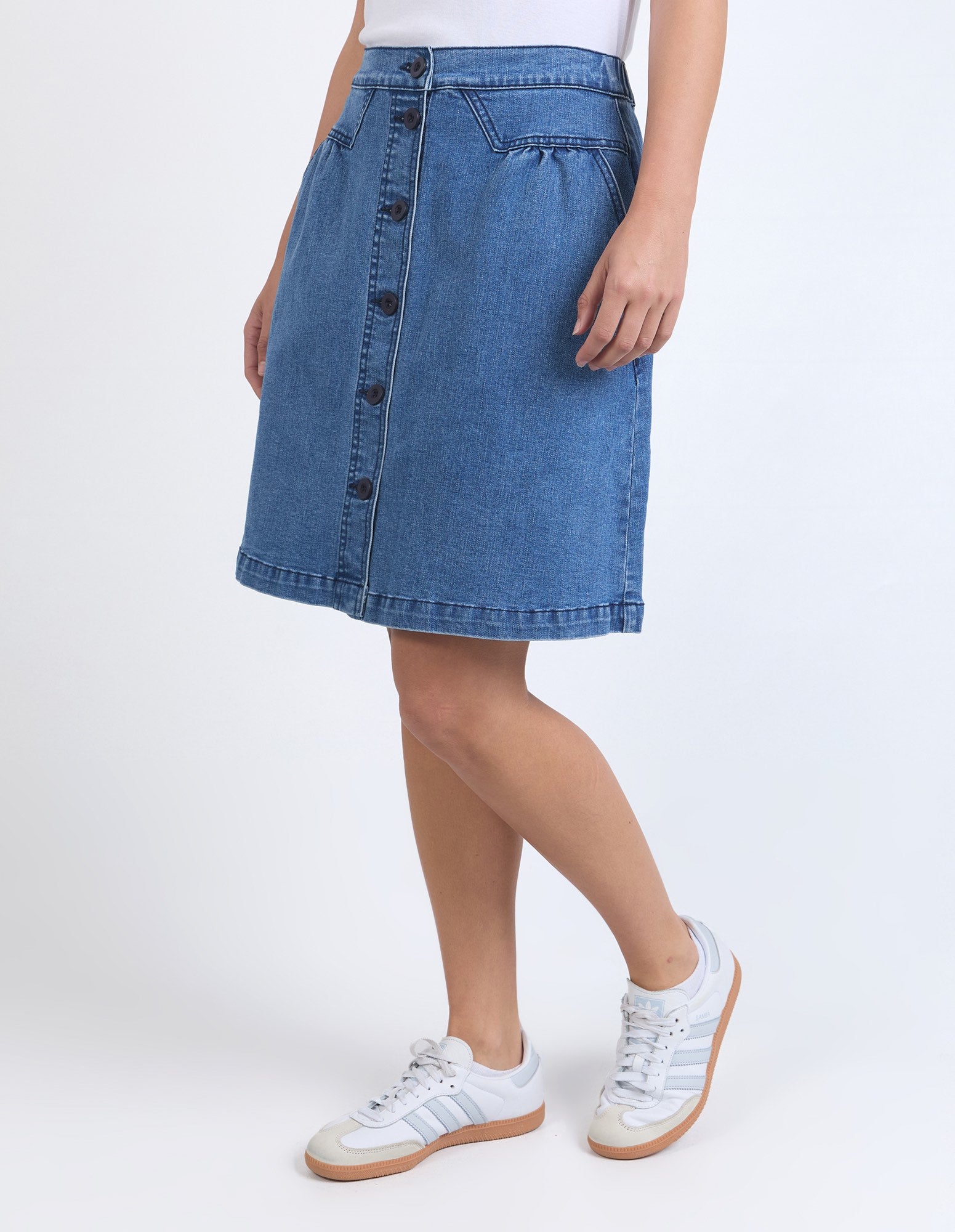 Foxwood Amanda Skirt - Light Blue Denim