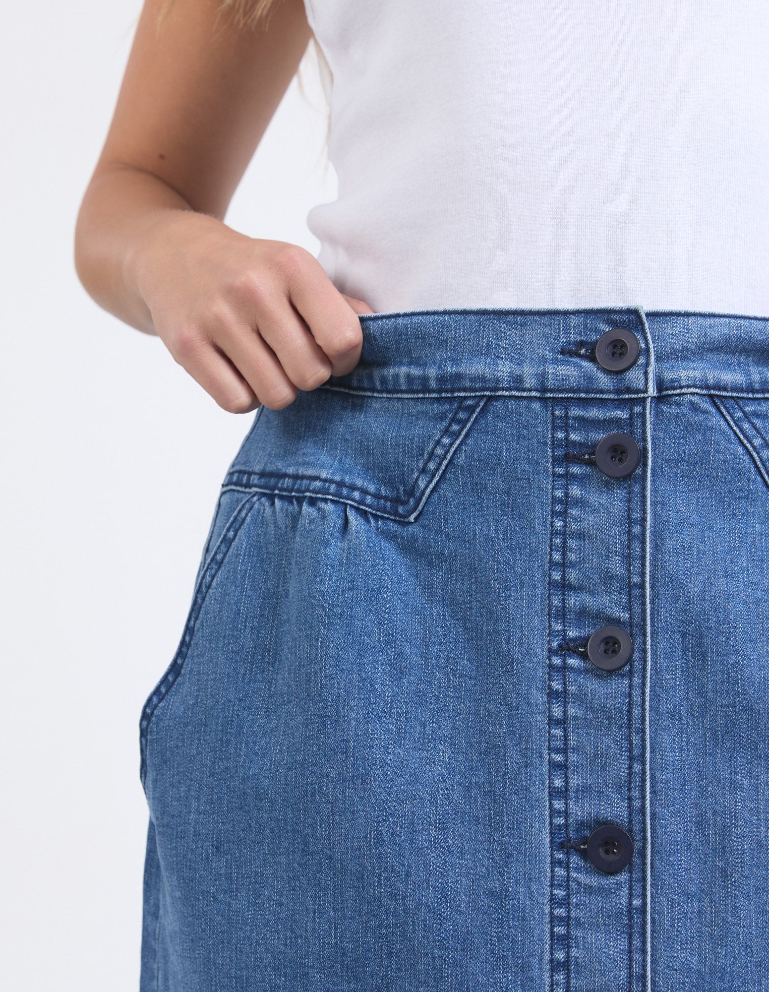 Foxwood Amanda Skirt - Light Blue Denim