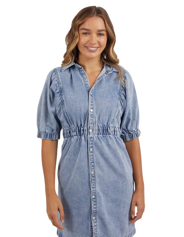 Foxwood Vivian Denim Dress - Light Blue