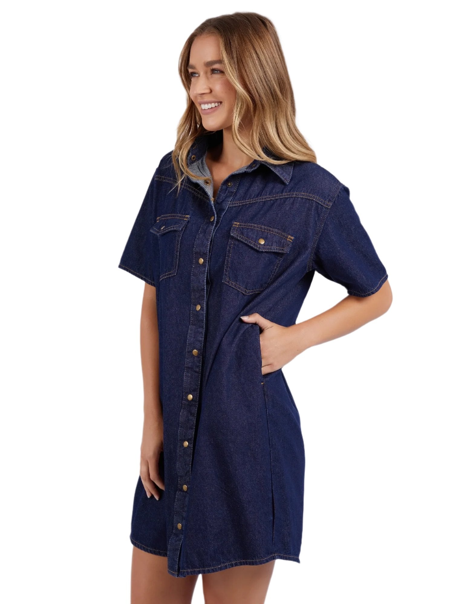 Foxwood Sorcha Denim Dress - Indigo Denim