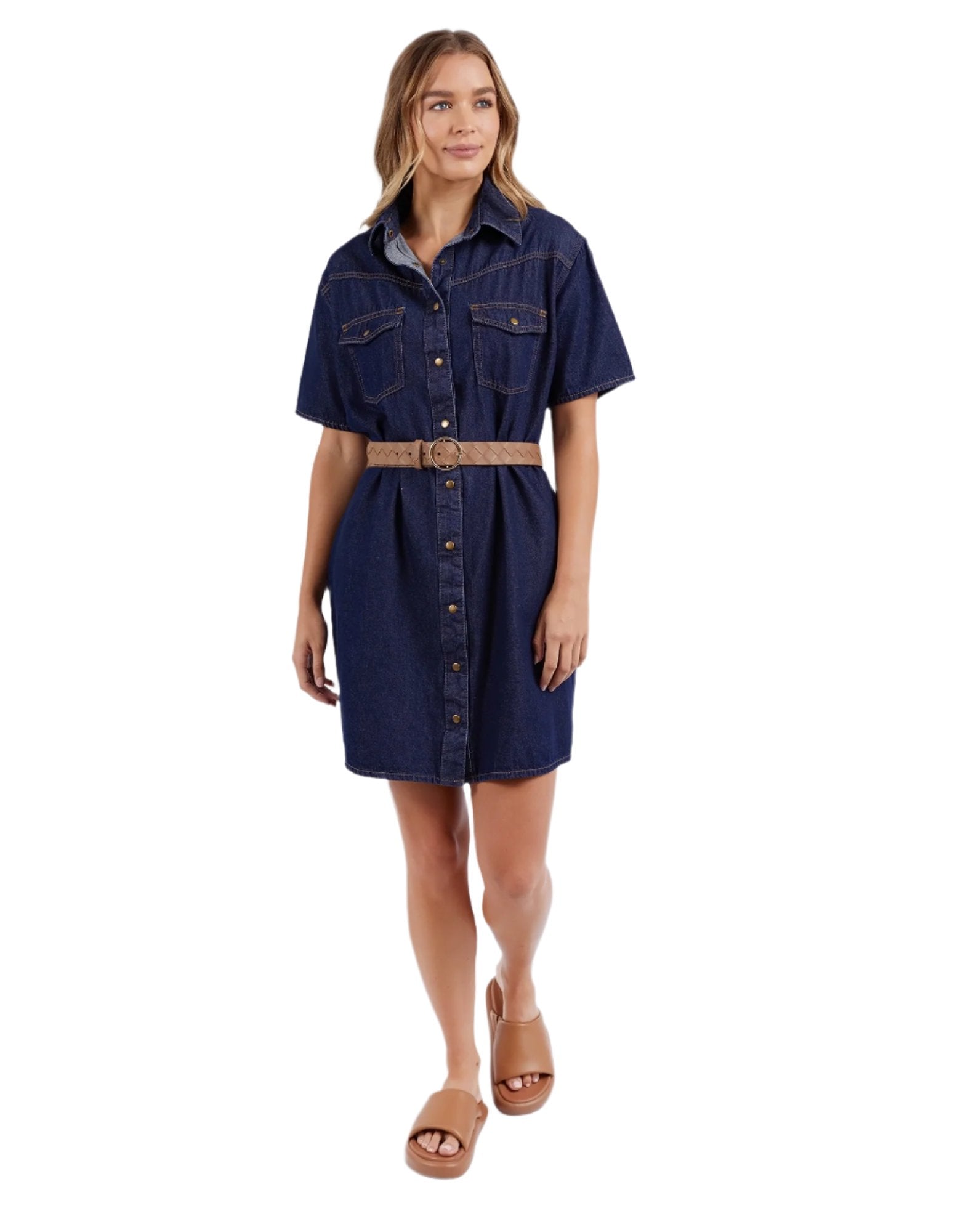 Foxwood Sorcha Denim Dress - Indigo Denim