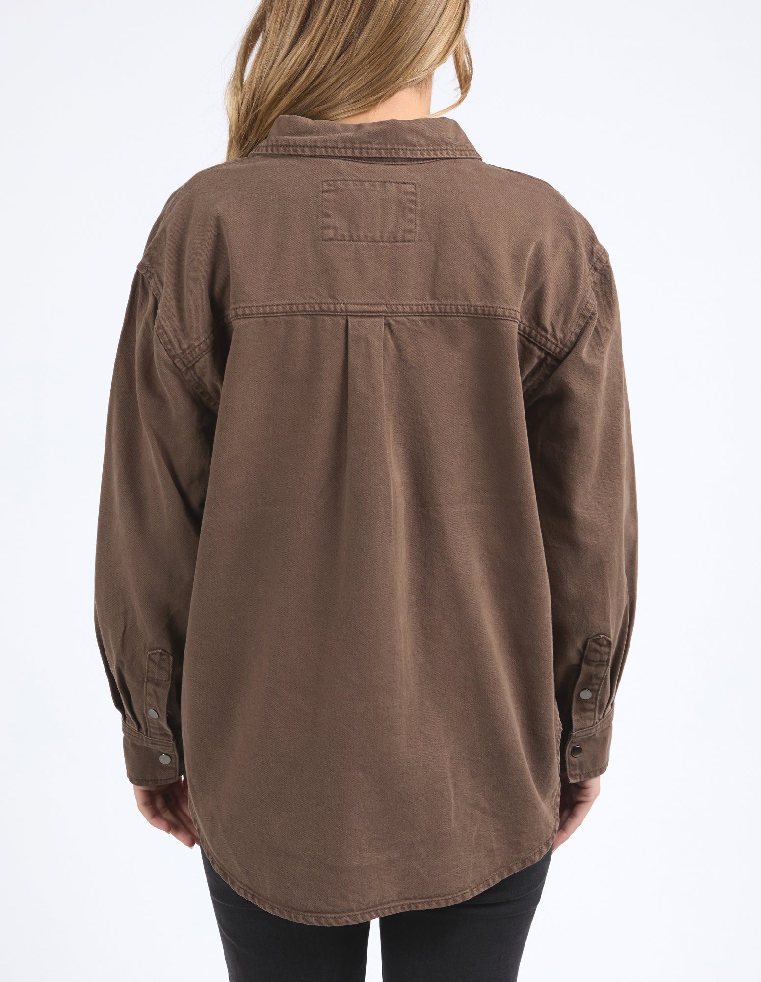 Foxwood Daisy Denim Overshirt - Chocolate
