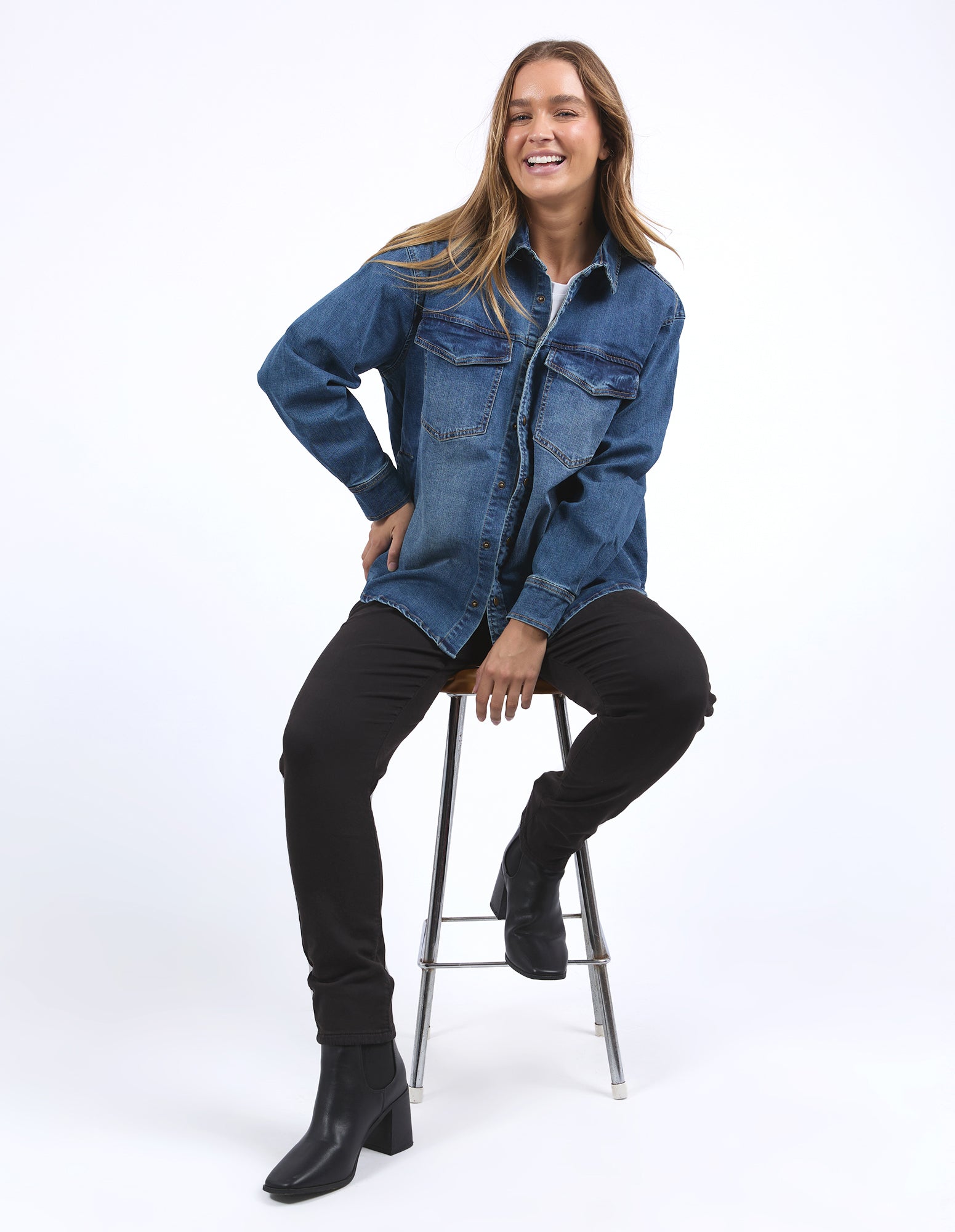 Foxwood Vintage Comfort Daisy Shirt - Denim