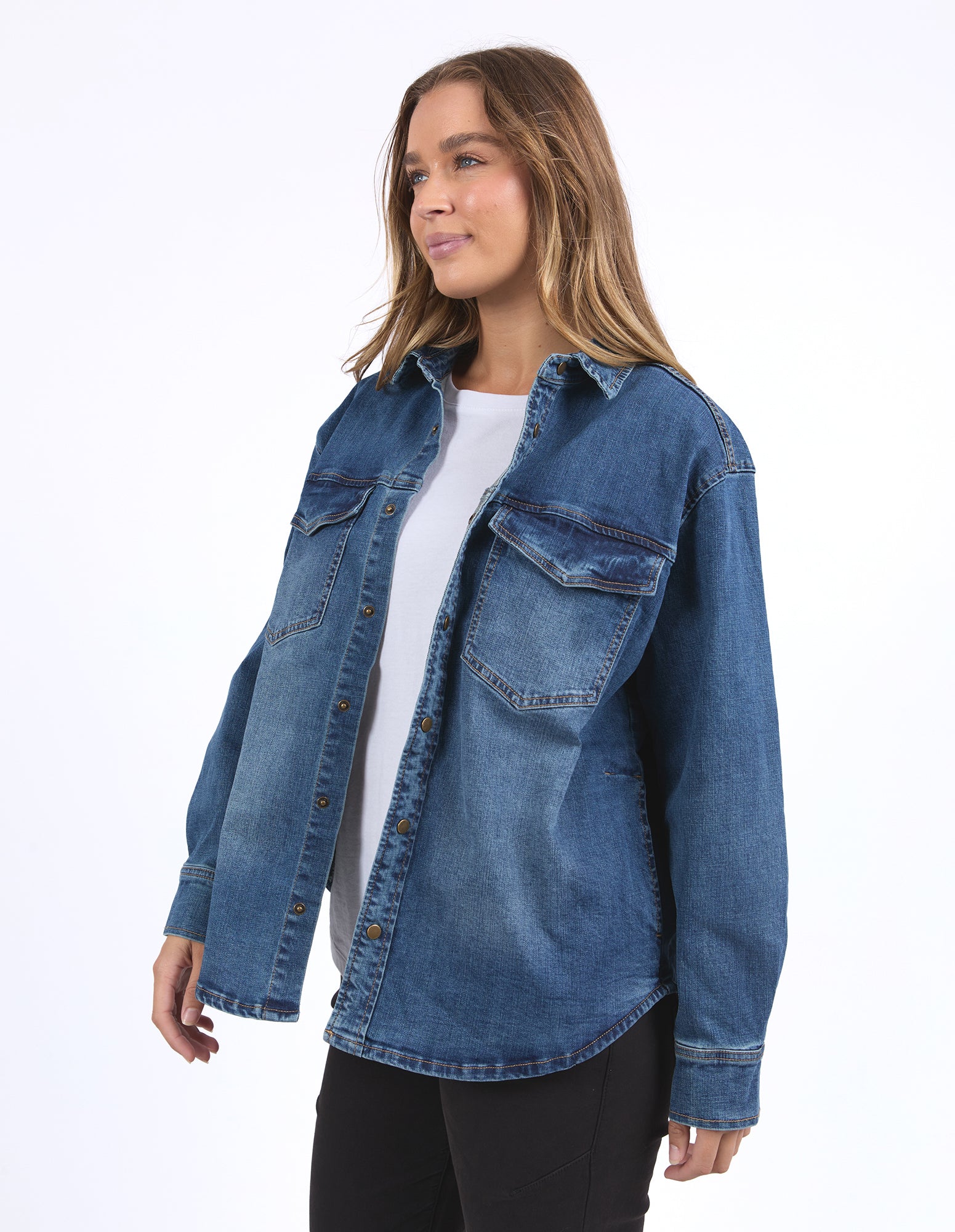 Foxwood Vintage Comfort Daisy Shirt - Denim