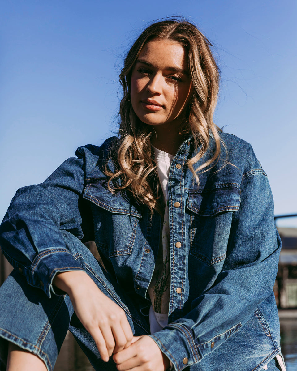 Foxwood Vintage Comfort Daisy Shirt - Denim