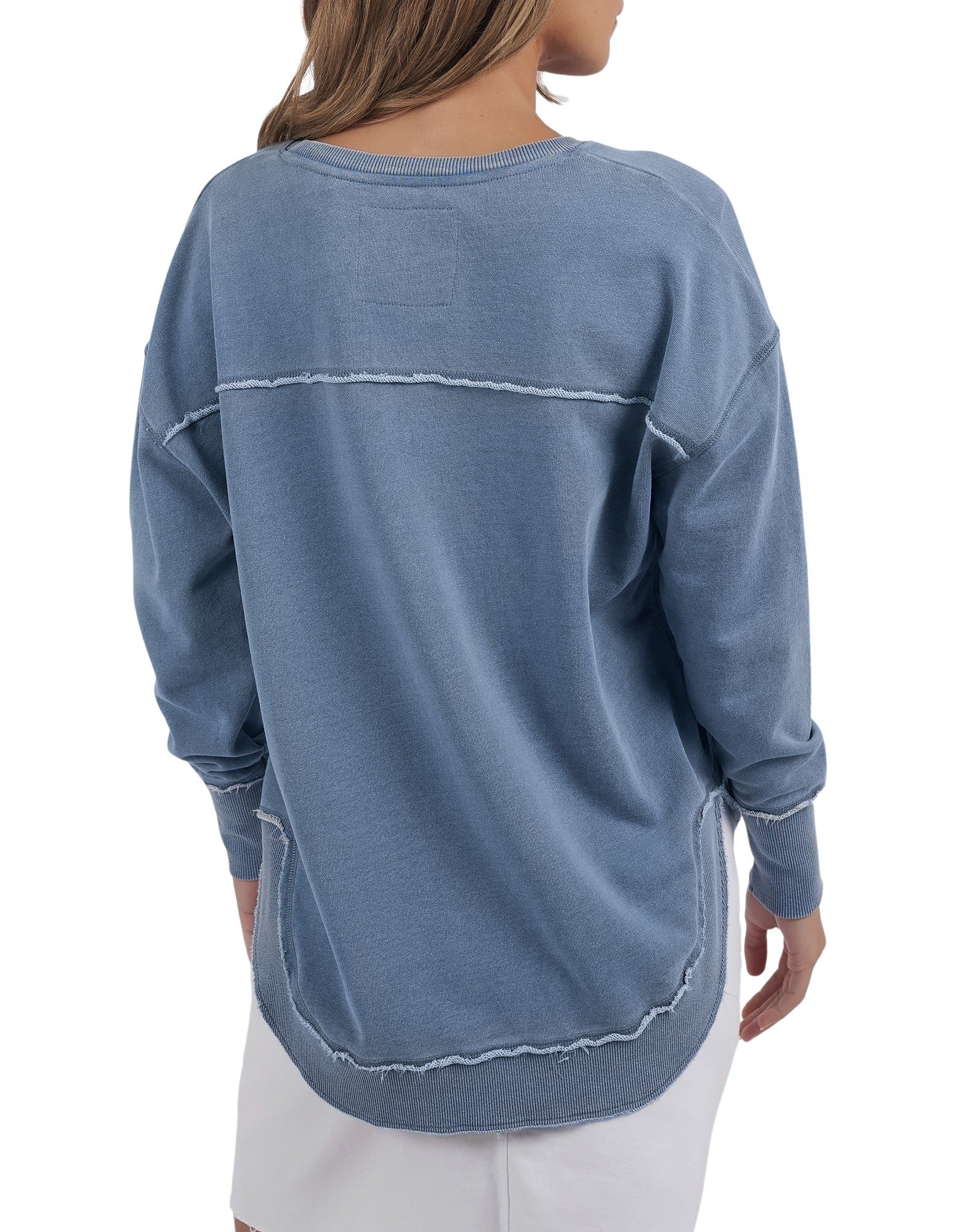 Foxwood Washed Simplified Crew - Blue - NEW COLOUR!