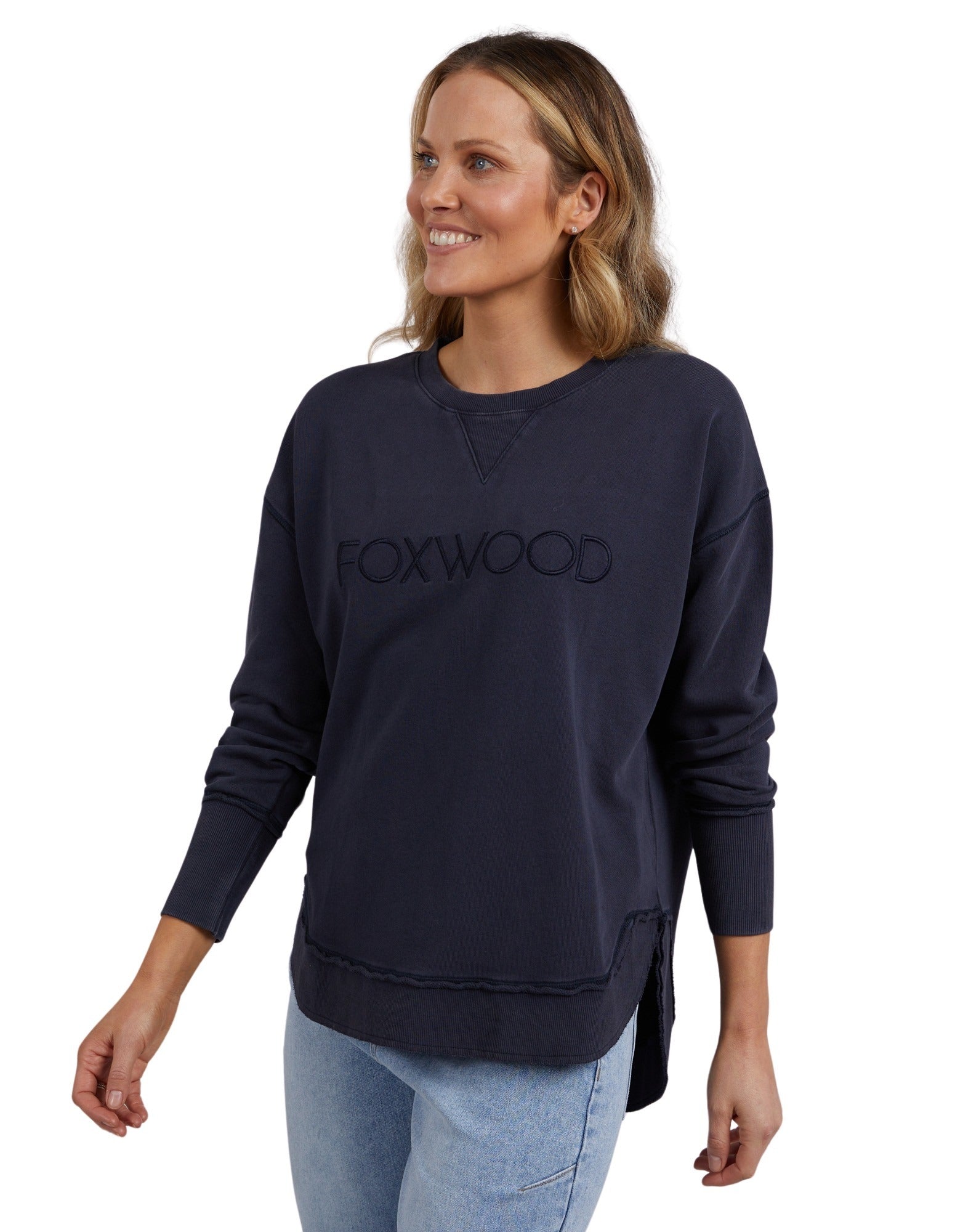 Foxwood Simplified Crew - Washed Navy