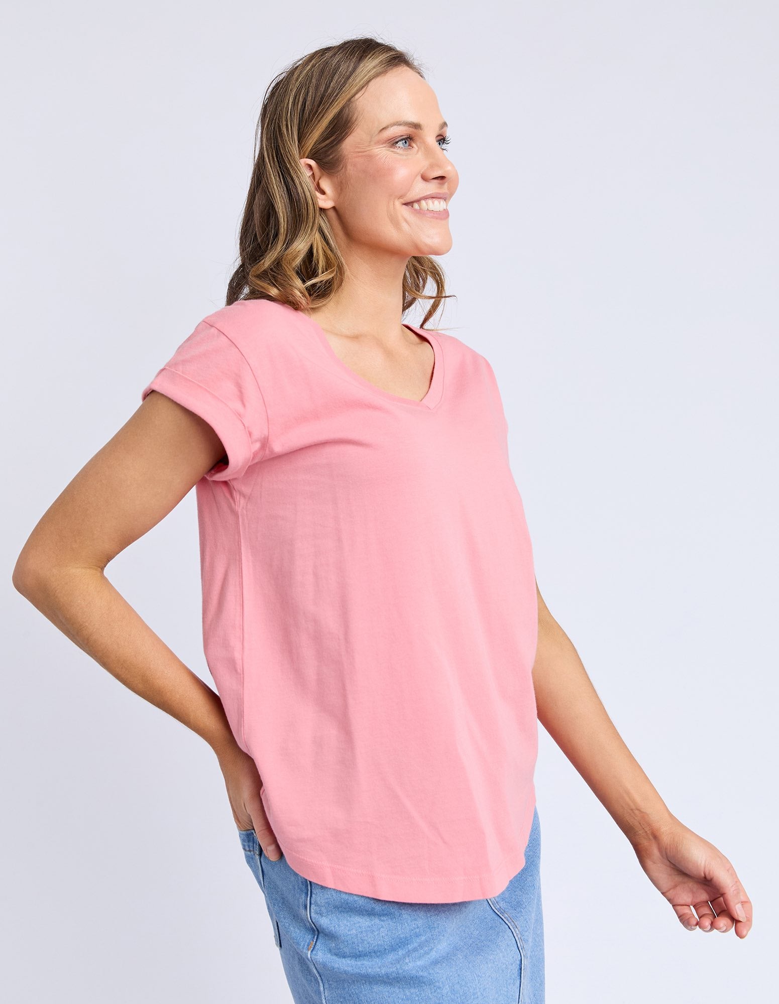 Foxwood Manly Vee Tee - Rose