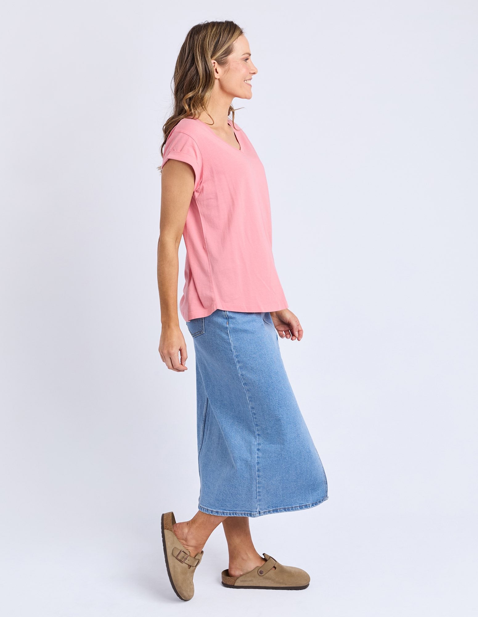 Foxwood Manly Vee Tee - Rose