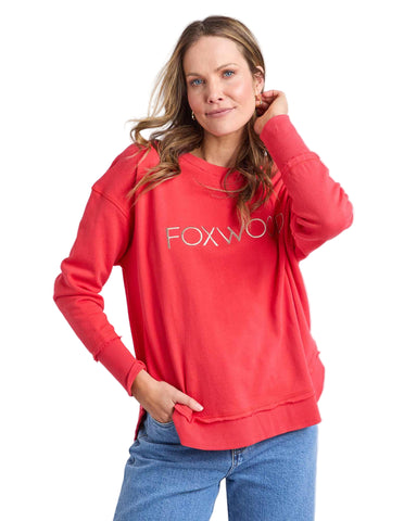 Simplified Crew Metallic Red