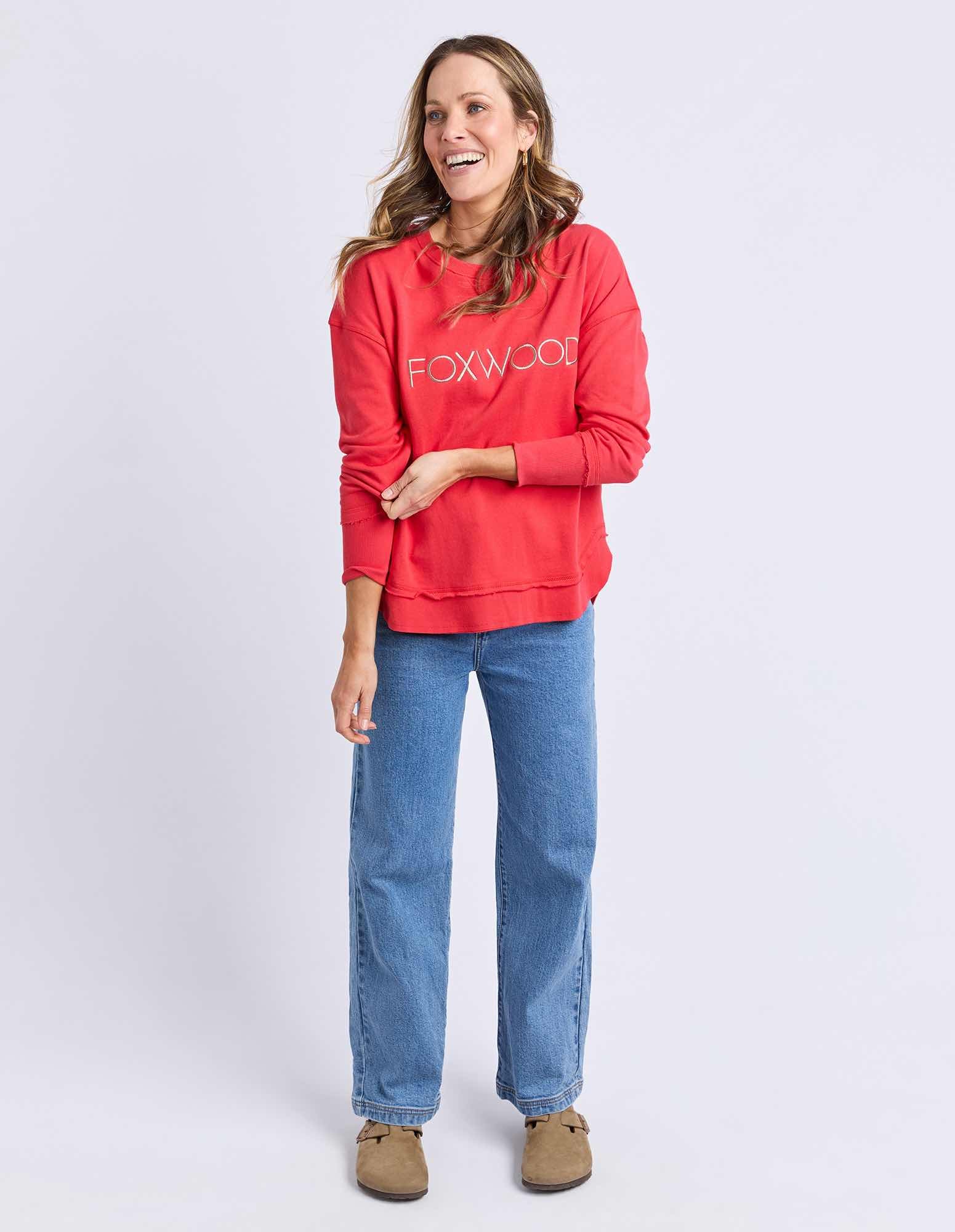 Foxwood Simplified Metallic Crew - Red - NEW COLOUR!