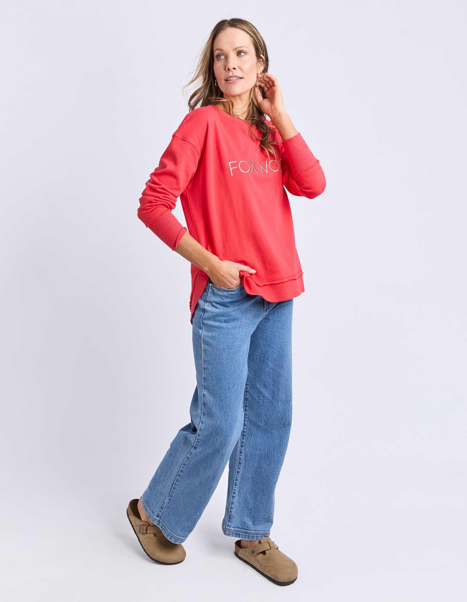 Foxwood Simplified Metallic Crew - Red - NEW COLOUR!