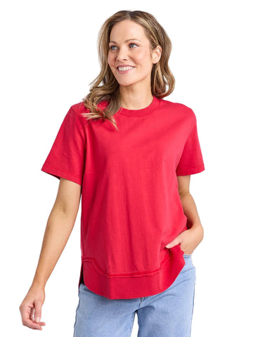 Farrah Short Sleeve Crimson Red