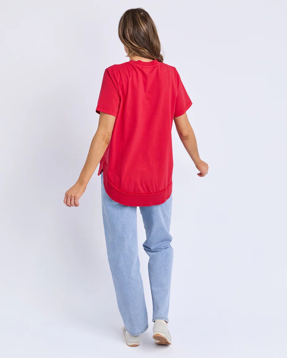 Foxwood - Farrah Short Sleeve Tee - Crimson Red