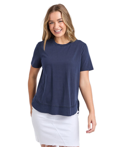 Farrah Short Sleeve Tee Navy