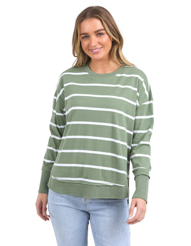 Foxwood - Farrah Stripe Long Sleeve - Sage