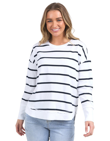 Foxwood - Farrah Stripe Long Sleeve - White