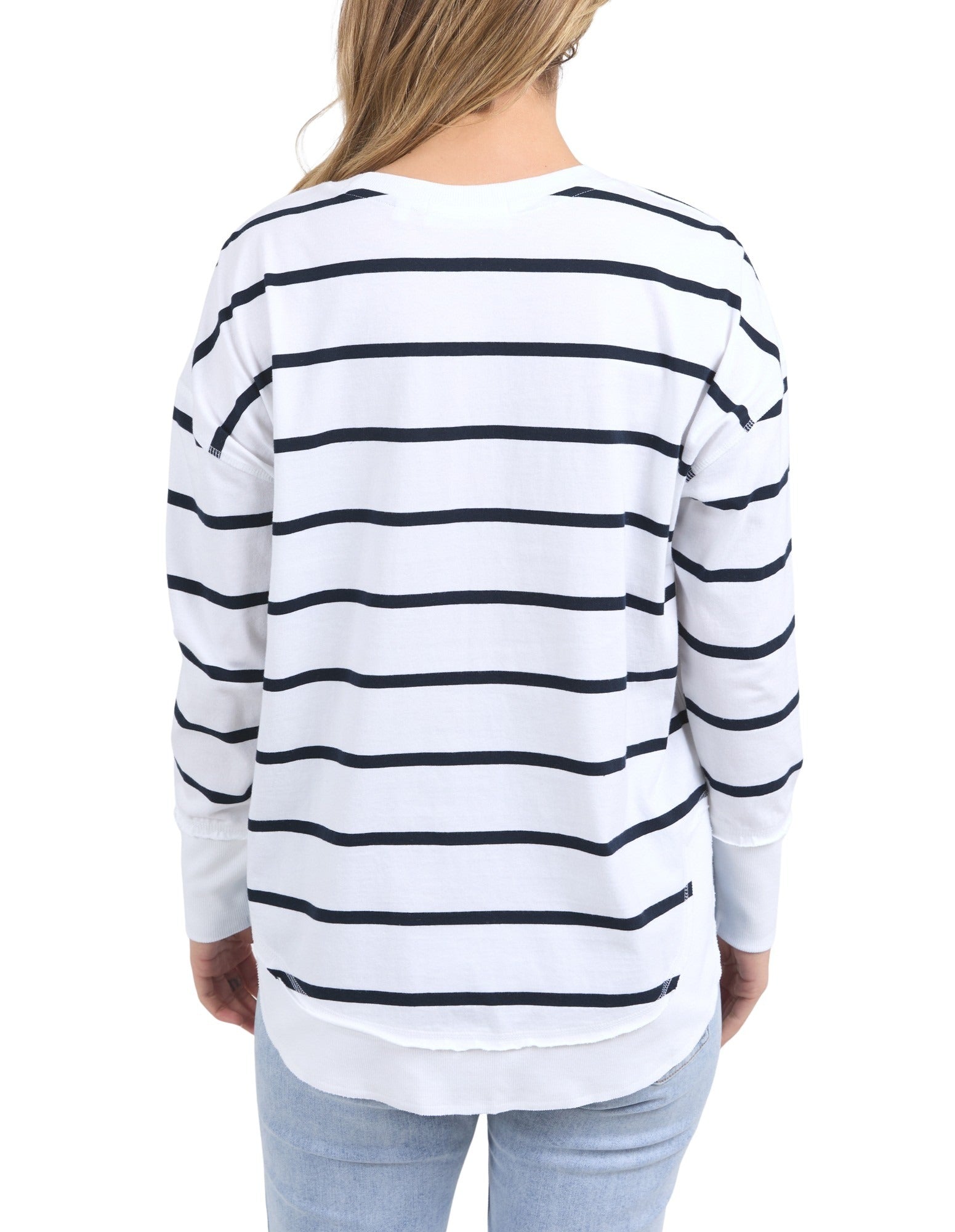 Foxwood - Farrah Stripe Long Sleeve - White