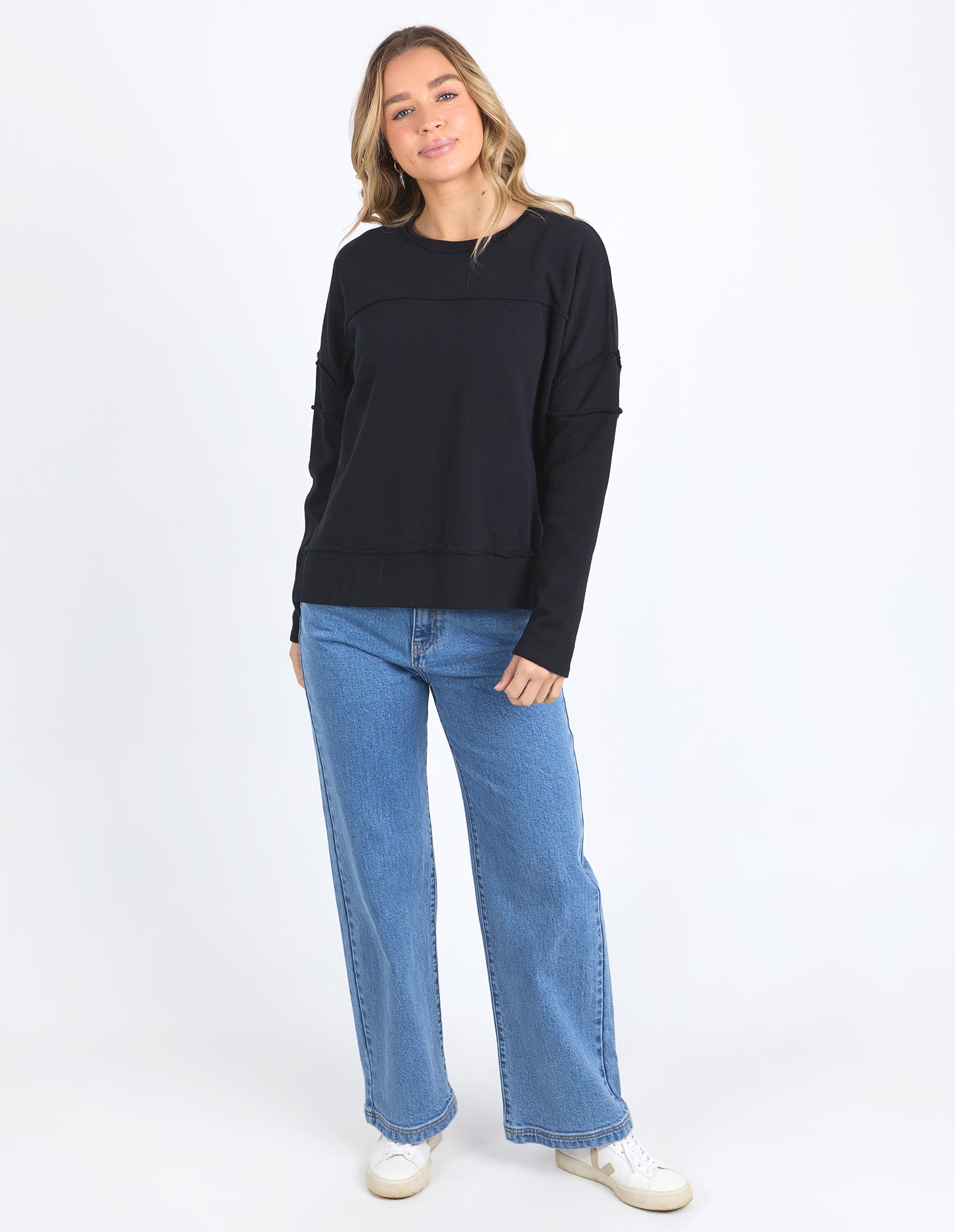 Foxwood - Jayne Throw On FLEECE - Black