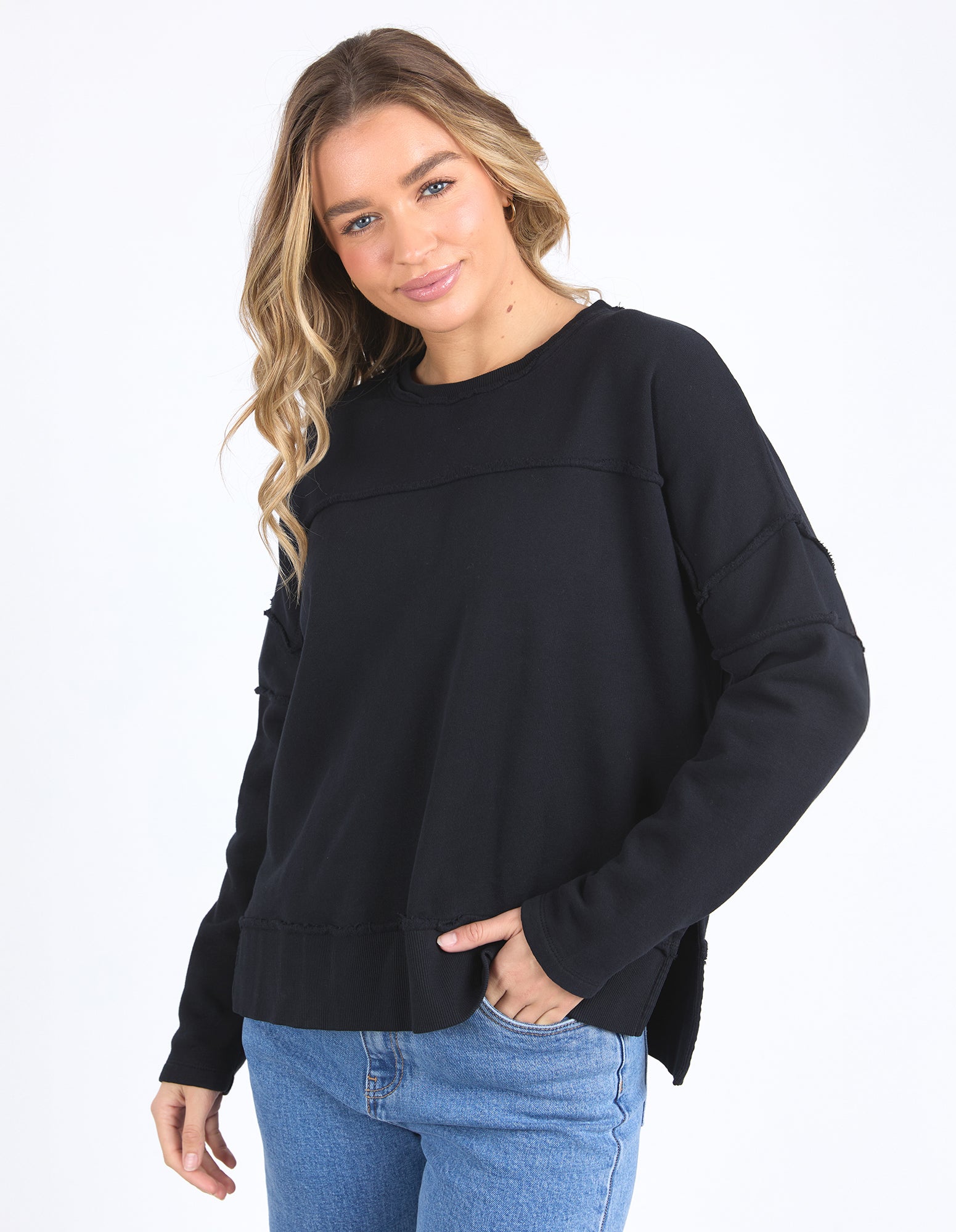Foxwood - Jayne Throw On FLEECE - Black